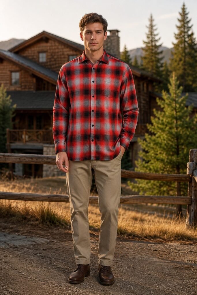 Ridgeline Long Sleeve Shirt - Red