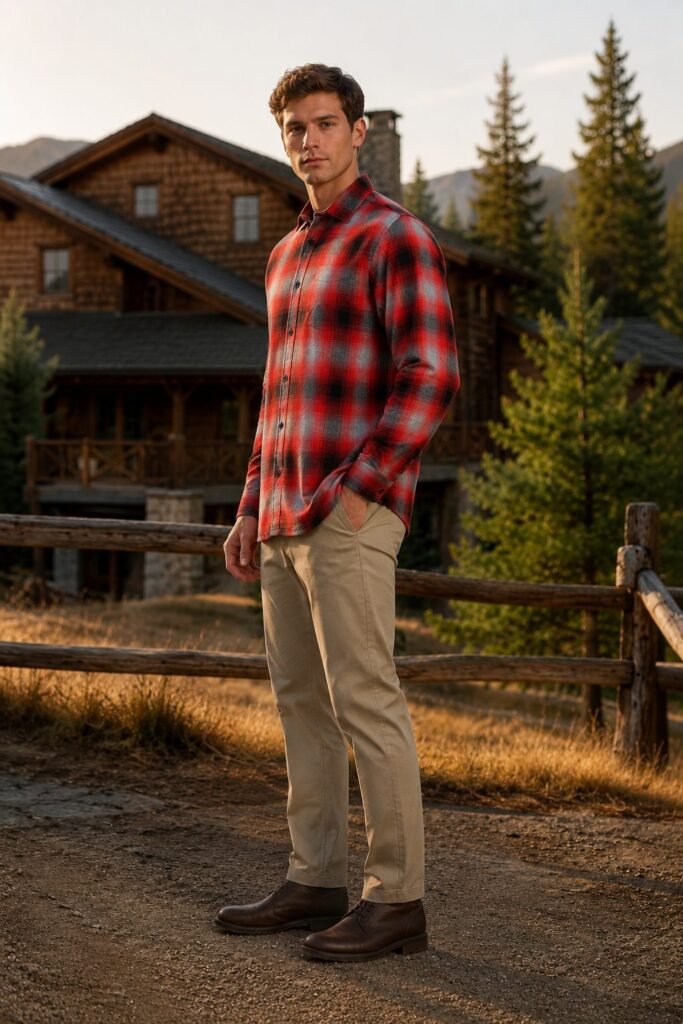 Ridgeline Long Sleeve Shirt - Red
