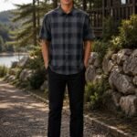 Cascade Short Sleeve Check Shirt - Charcoal