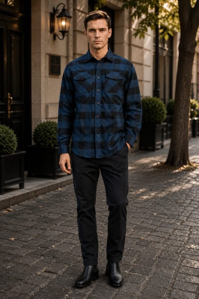 Bridger Flannel Shirt Jacket - Navy