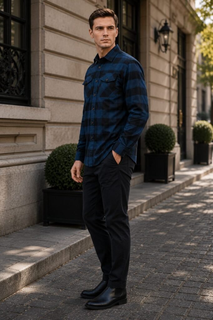 Bridger Flannel Shirt Jacket - Navy