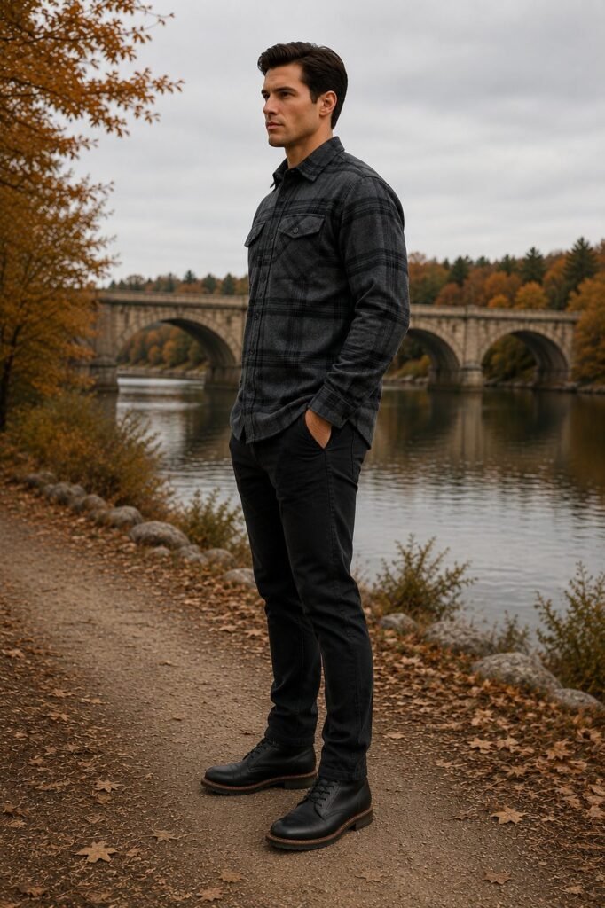 Bridger Flannel Shirt Jacket - Dark Grey
