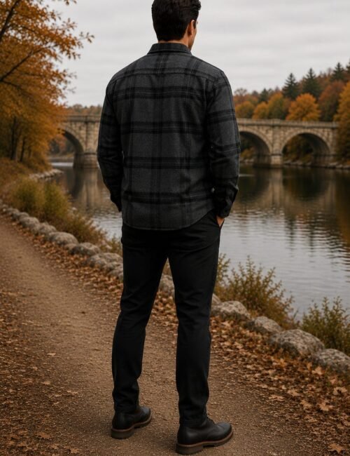 Bridger Flannel Shirt Jacket - Dark Grey
