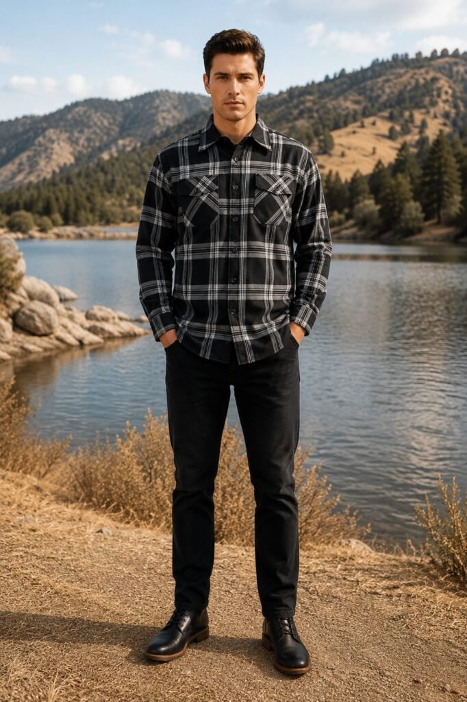 Bridger Flannel Shirt Jacket - Black