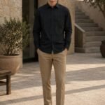 Meridian Twill Long Sleeve Shirt - Black